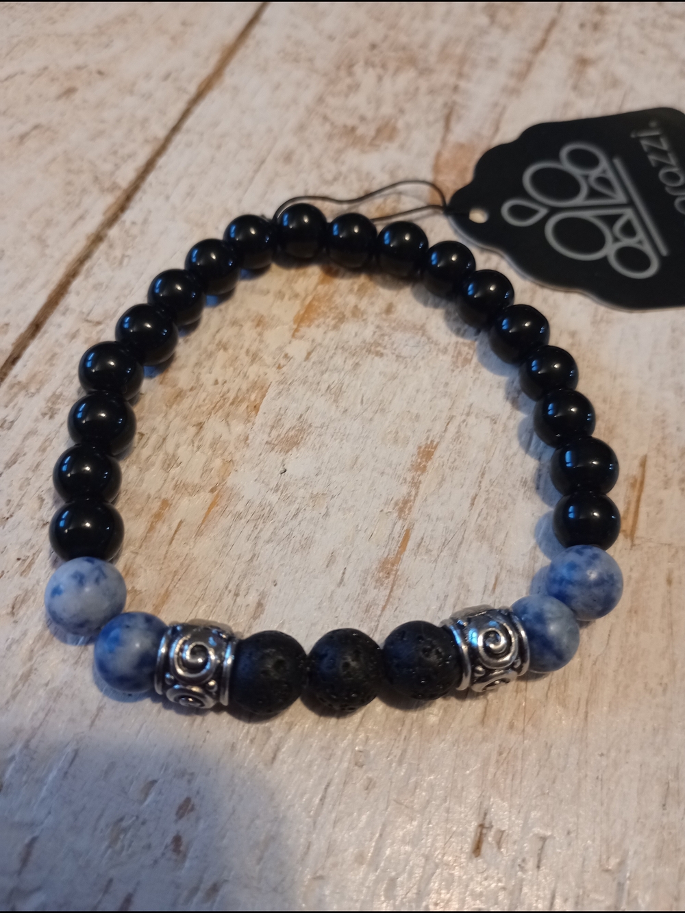 paparazzi Black and Blue Beaded Men's Bracelet